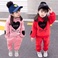 女宝宝冬装套装岁韩版女童加绒洋气金丝绒两件套5图