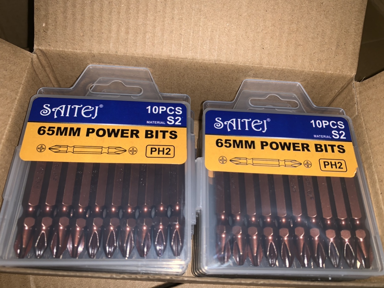 Screwdriver batch head.65MM10Pcs red s2 material. Plastic box for batch head The screwdriver thumbnail