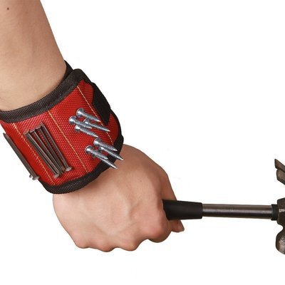 淡化强力磁性手腕带 工具收纳磁性腕包 2块磁铁吸附护腕收纳包详情图3