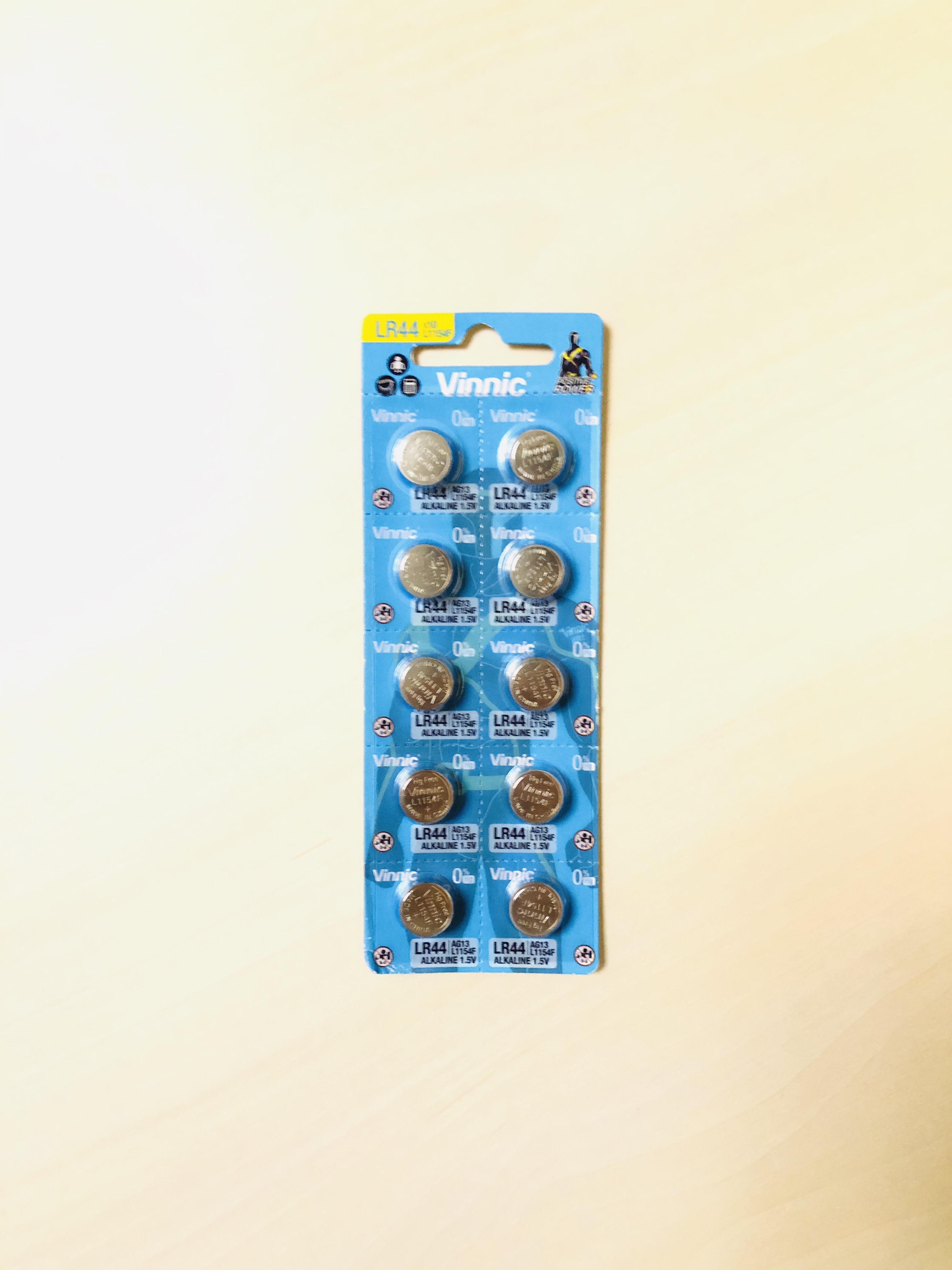 VINNIC Silver Warrior Alkaline Button Battery AG13, L1154F, wholesale from the original manufacturer detail image 1