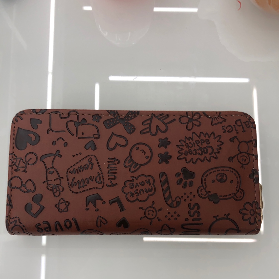 压印动物单拉钱包