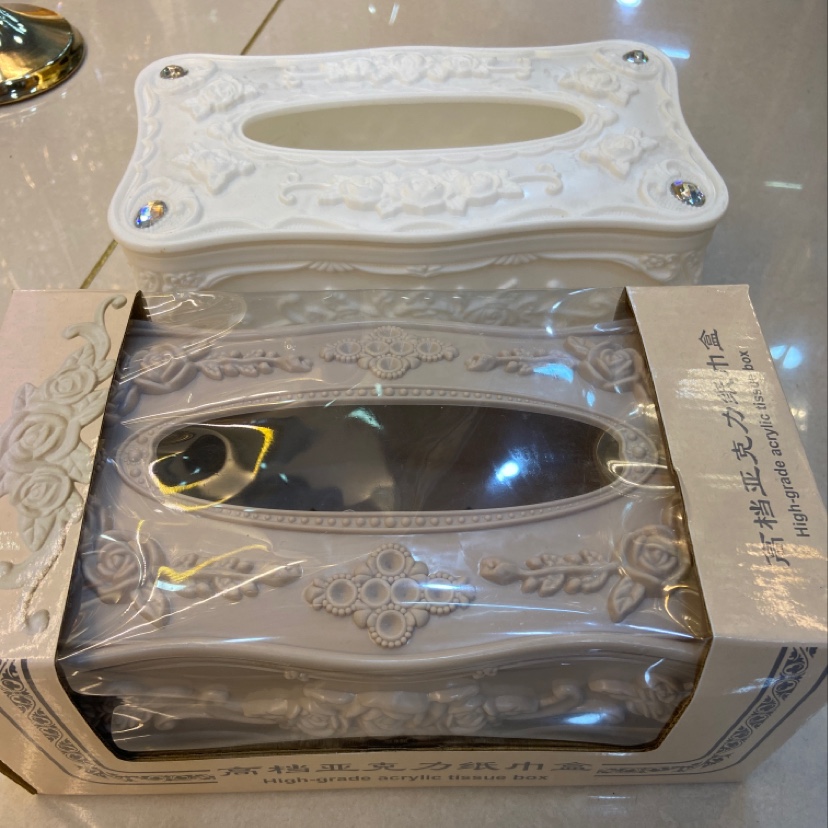 粉色带钻亚克力宫廷欧式风格纸巾盒餐巾纸盒多色批发