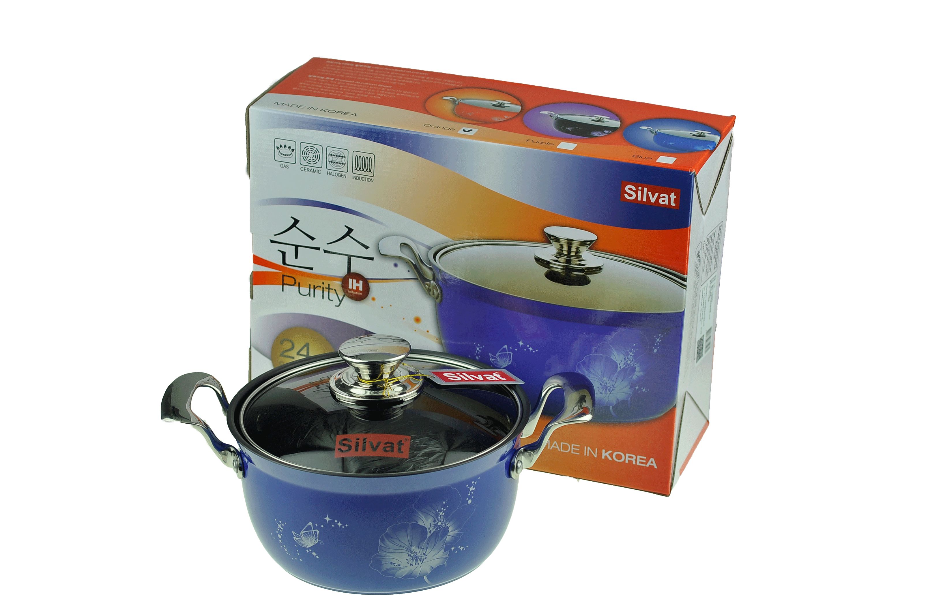 Código de cocina corea original importado azul universal alta pureza doble mango olla de sopa 26cm pic 5