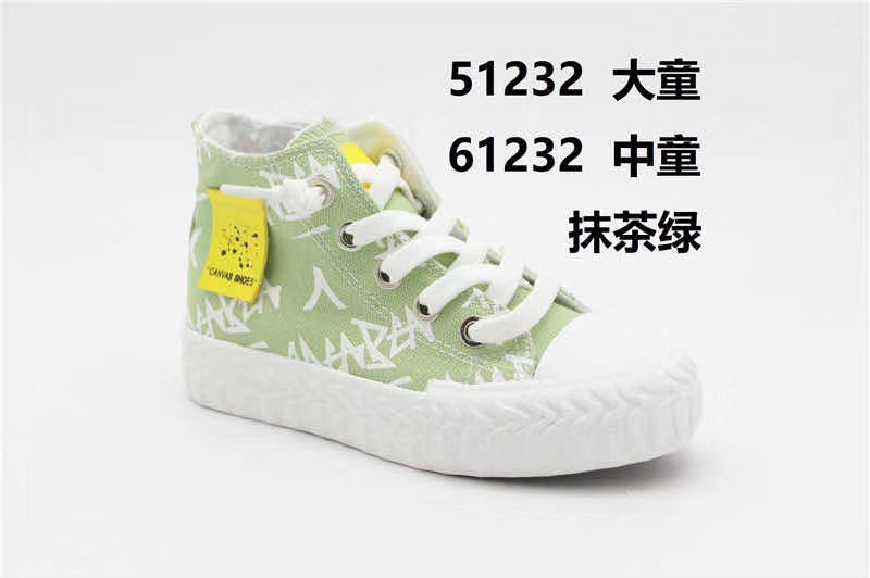 人本2020秋季新款潮鞋51232/61232儿童中帮百搭休闲款帆布鞋详情图3