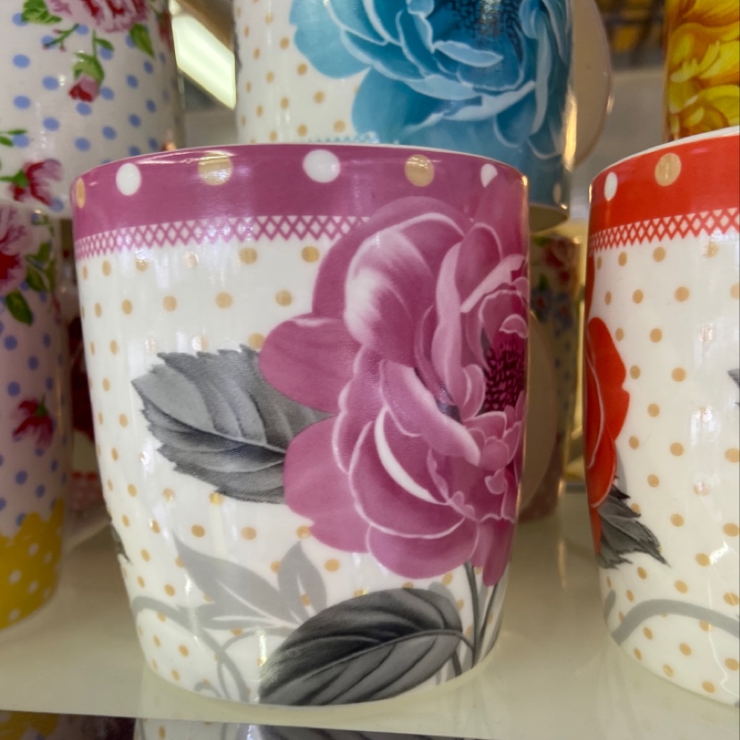 Pink Rose Ceramic Roast Flower Coffee Cup Apple Cup Multi-Color Optional
