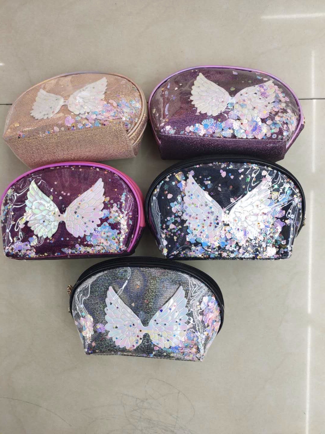 化妆包，翅膀亮片化妆包产品图