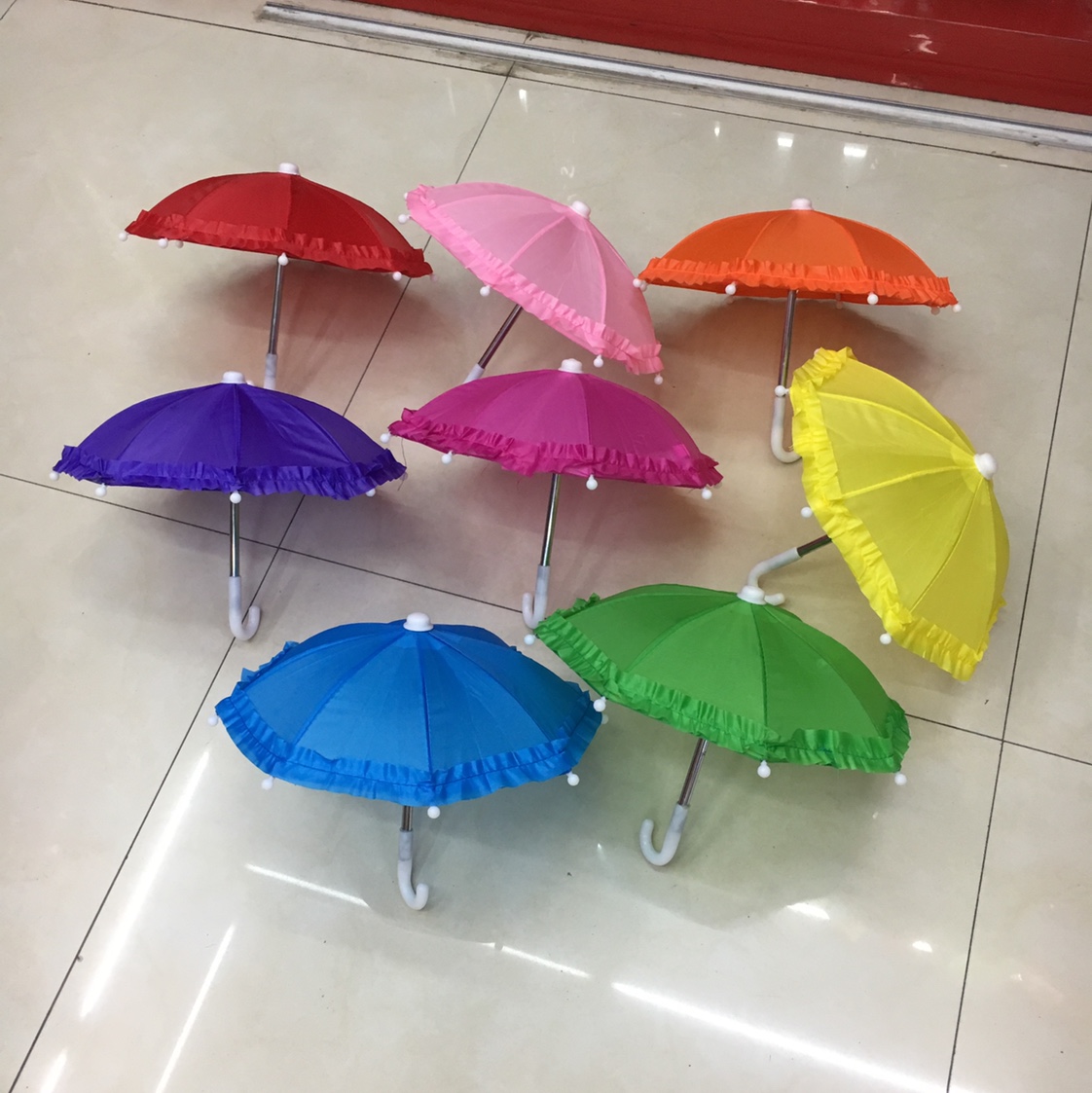 15 Cm Monochrome Flower Edge Small Umbrella Decoration Umbrella Manufacturers Direct Wholesale full figure