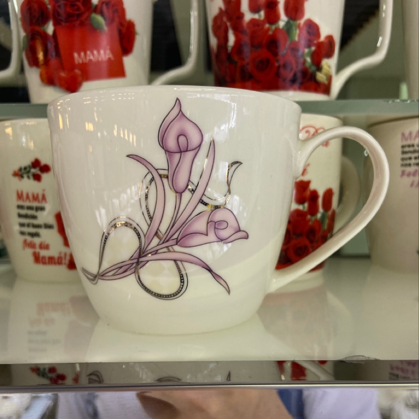 Pure White Flower Type Ceramic Roast Flower Coffee Cup Milk Cup Multi-Color Optional