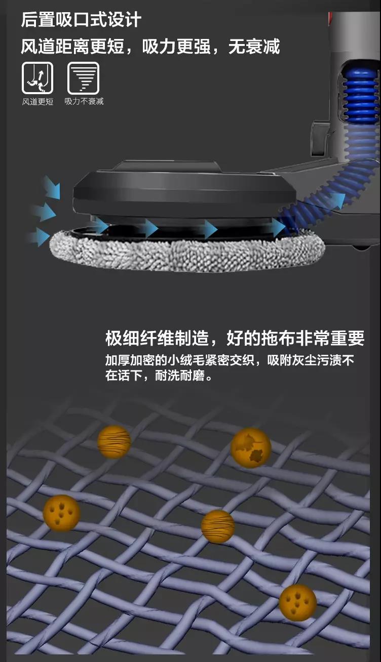 电动拖把头吸尘器地刷软绒地板吸头戴森v7v8v10v11吸尘器配件详情图7