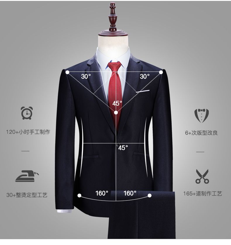 Men's professional best man suit, Korean version of groom's wedding dress, formal coat, slim and casual small suit for men detail image 6