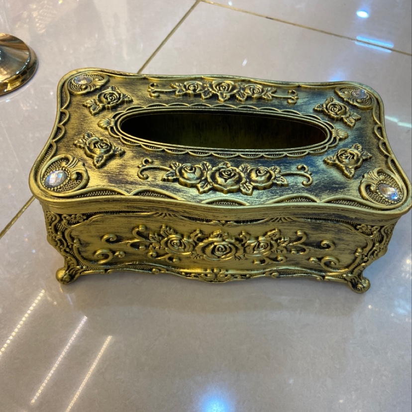 玫瑰宫廷欧式风格纸巾盒餐巾纸盒多色批发