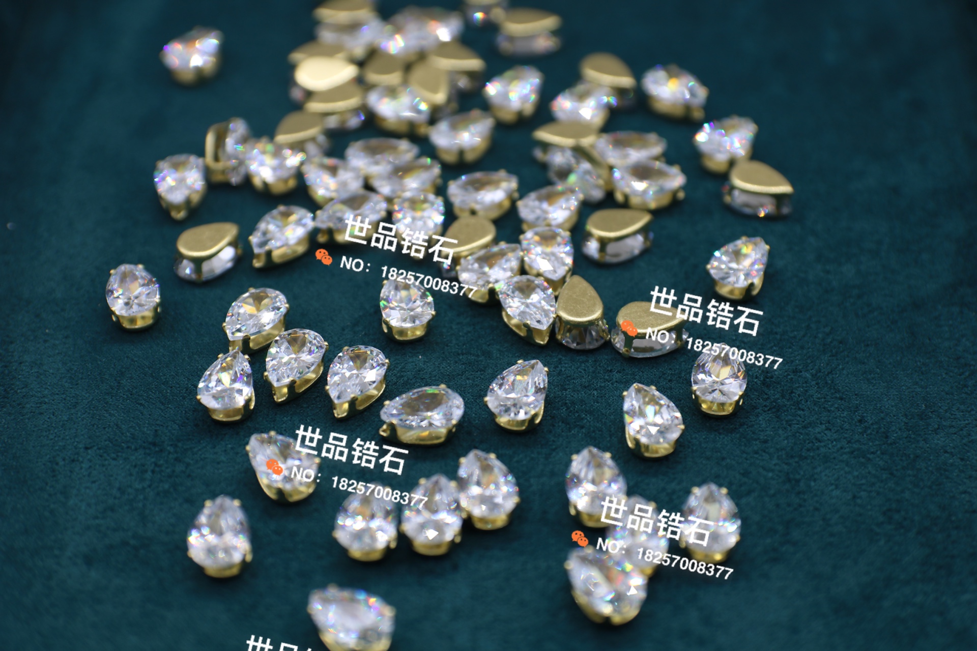 Factory direct sales of zircon claw earrings, necklaces, jewelry accessories, DIY nail art accessories, zircon detail image 1