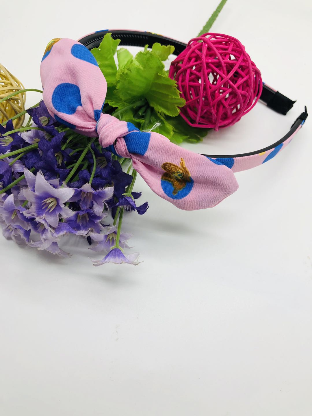 New high-quality Korean bow children's small scented fabric pleated large bow girls' hair band headband accessories Specification image