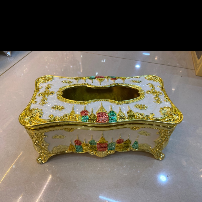 白色宫廷城堡欧式风格纸巾盒餐巾纸盒多色批发