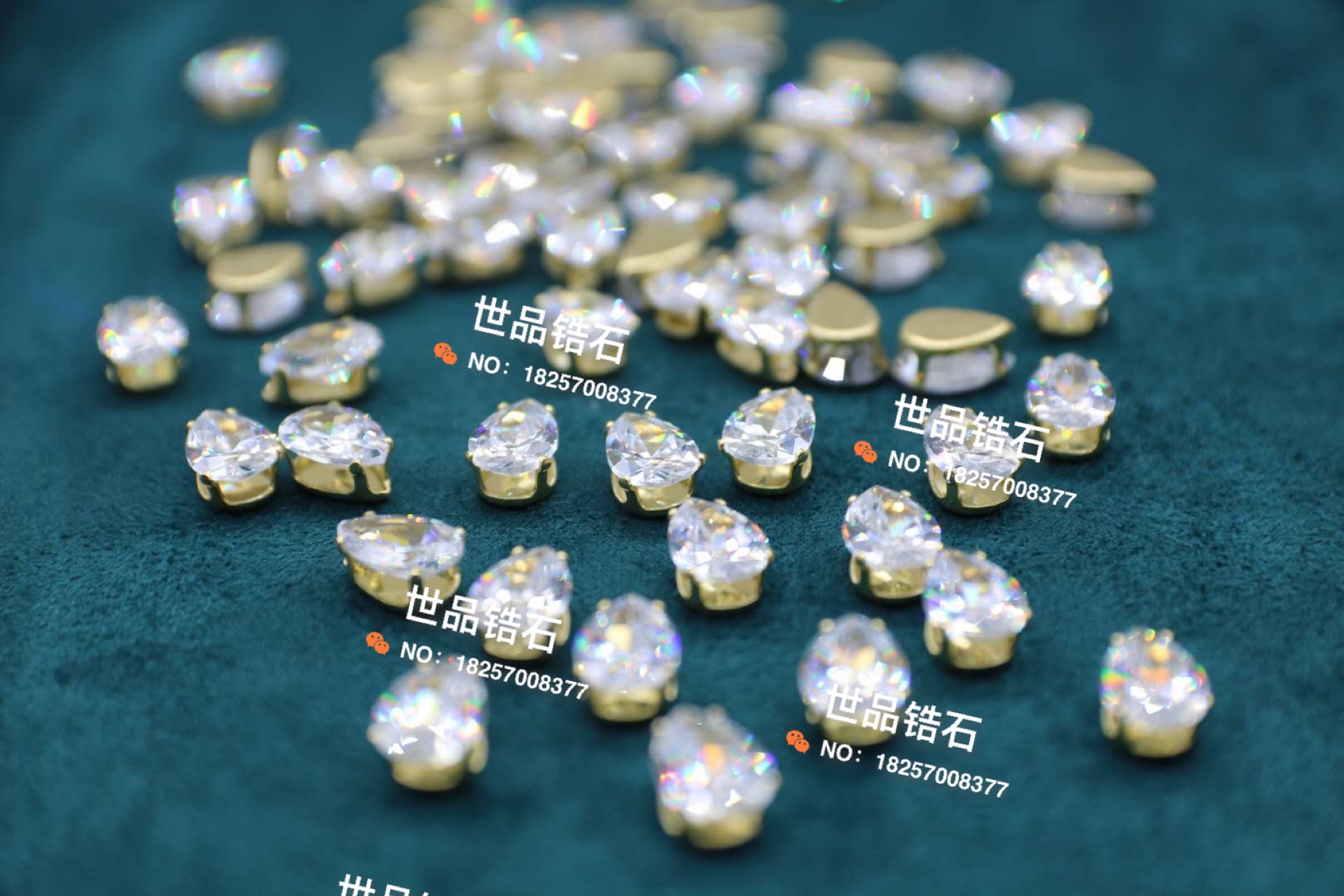 Factory direct sales of zircon claw earrings, necklaces, jewelry accessories, DIY nail art accessories, zircon detail image 2