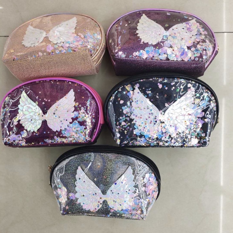 化妆包，翅膀亮片化妆包图