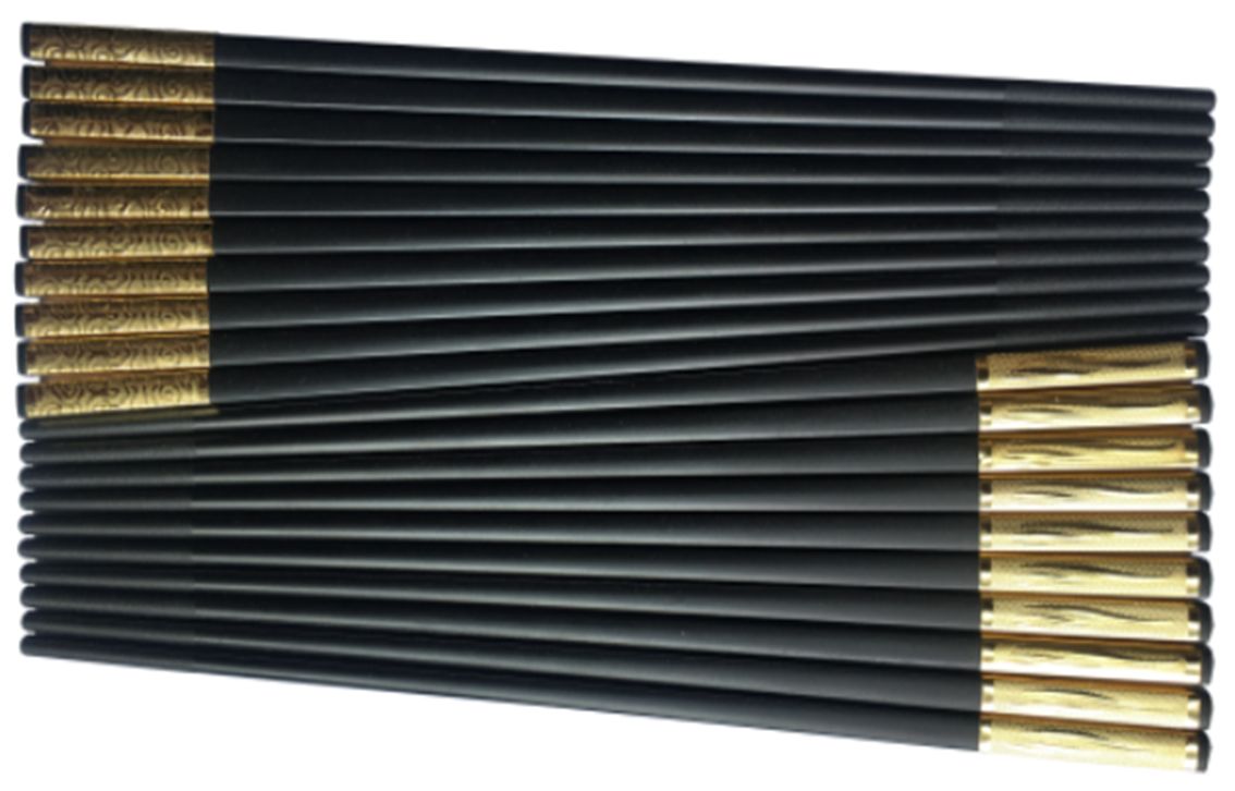 Yiwu Selection 4 cm gold leaf/Xiangyun alloy chopsticks /YK full figure