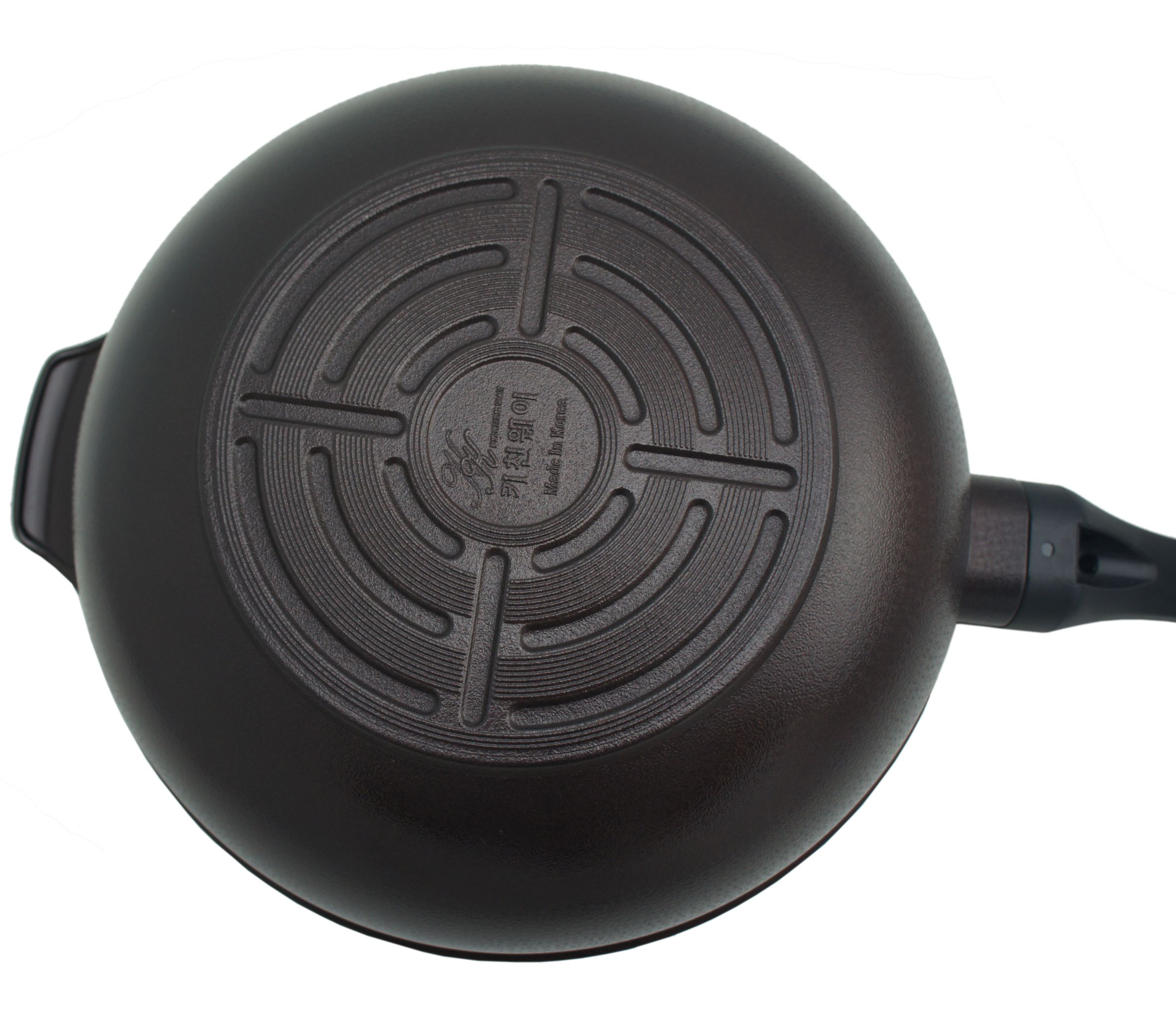 Kitchen Code: Korean Imported Kitchenware 3D Universal Brown Diamond Non-stick wok 32cm (Lid not included) detail image 2