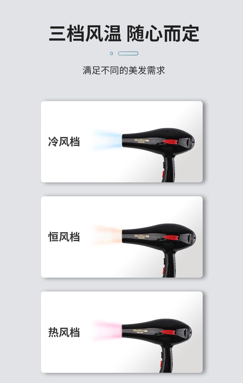 MX-3900吹风机电吹筒大风率家用专业发廊详情图3