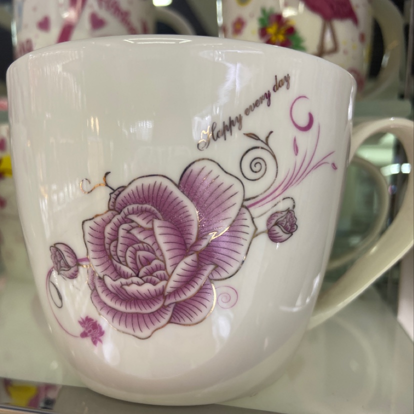 Powder A Flower Type Ceramic Roast Flower Coffee Cup Milk Cup Multi-Color Optional