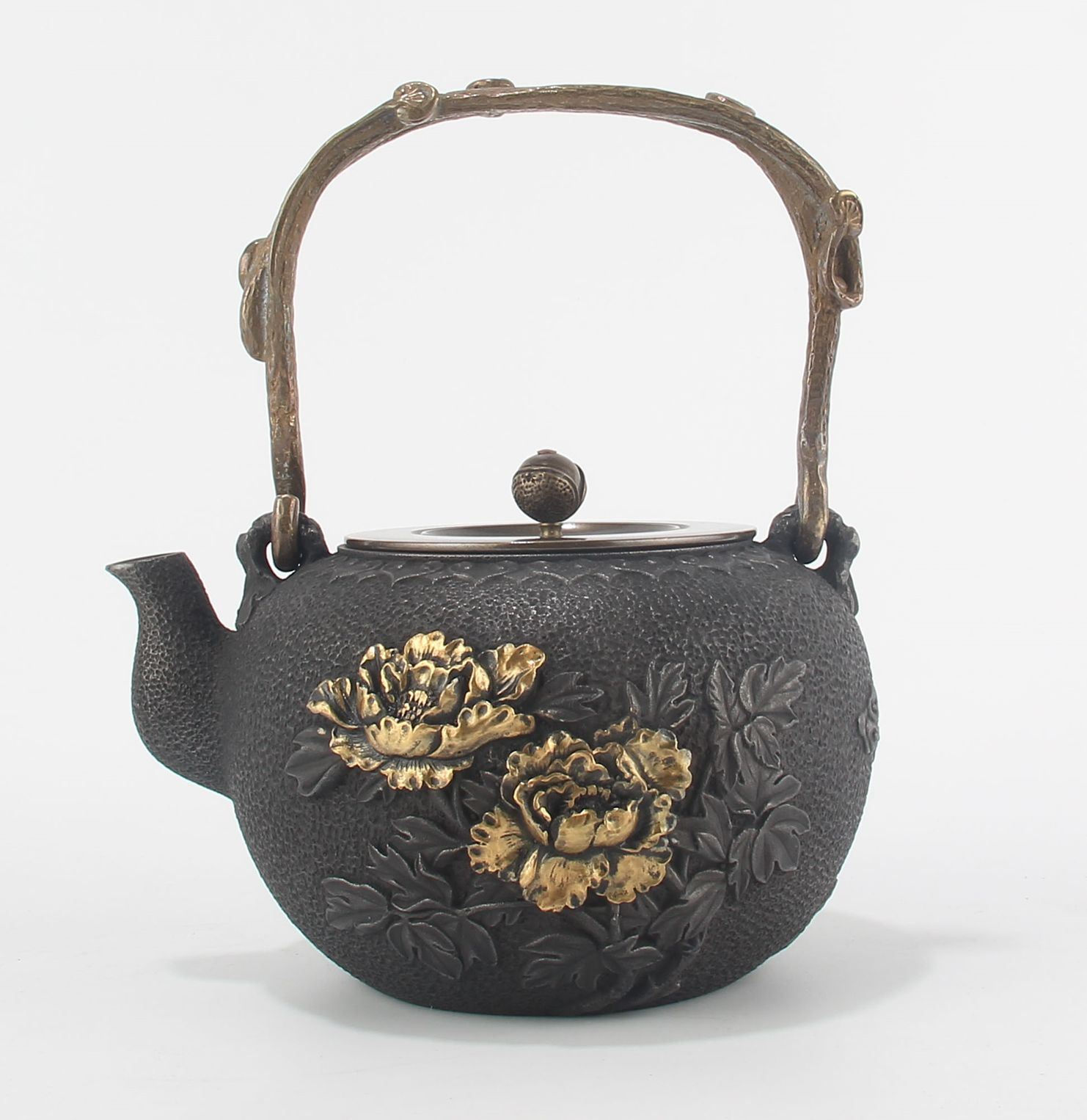 Yiwu Selection cast iron pot Phoenix Peony Gold cast iron pot /YK