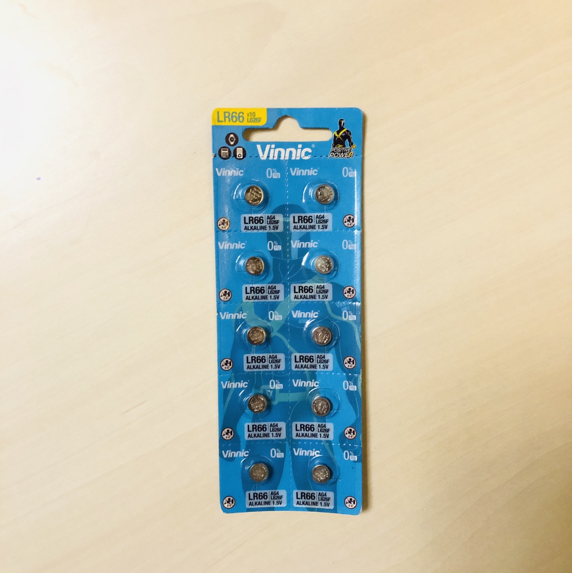 VINNIC Silver Warrior Alkaline Button Battery AG4, L626F