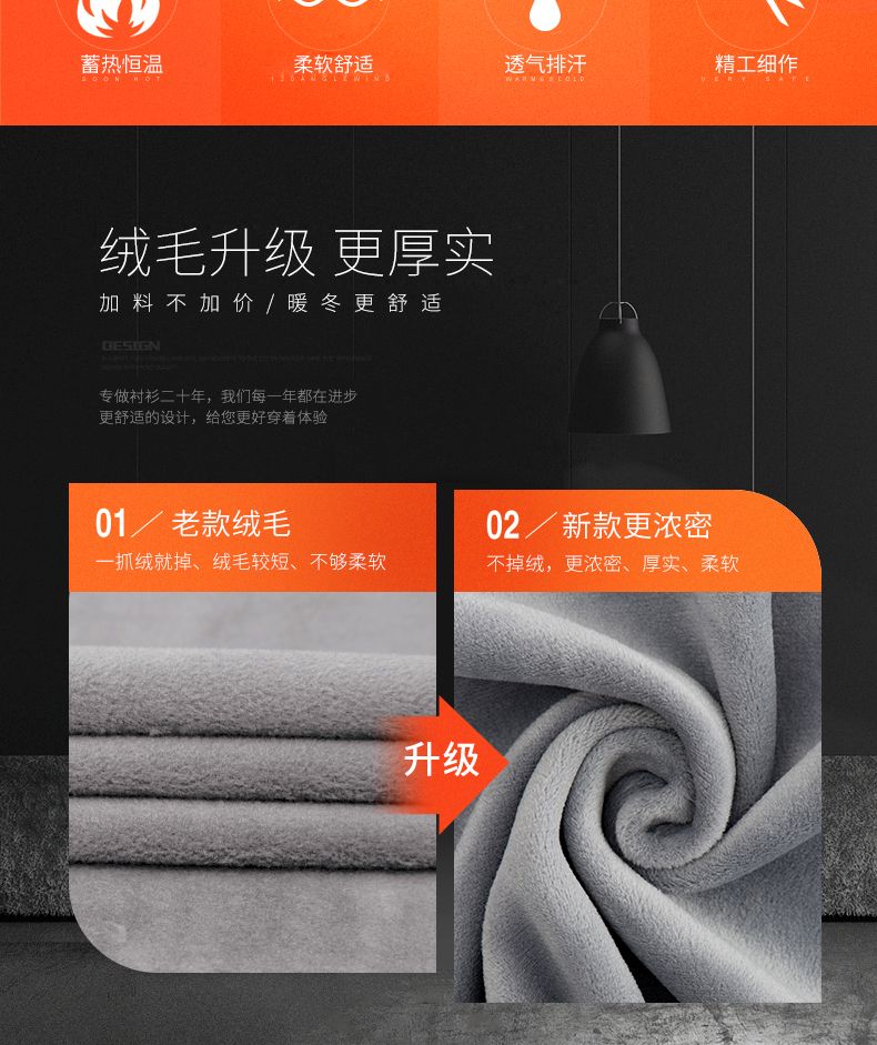 New diamond fleece warm shirt for men, checked business casual winter, middle-aged matte fleece thickened shirt for men detail image 3