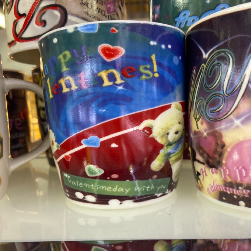 Bear Pattern Ceramic Roasted Flower Coffee Cup Apple Cup Multi-Color Options