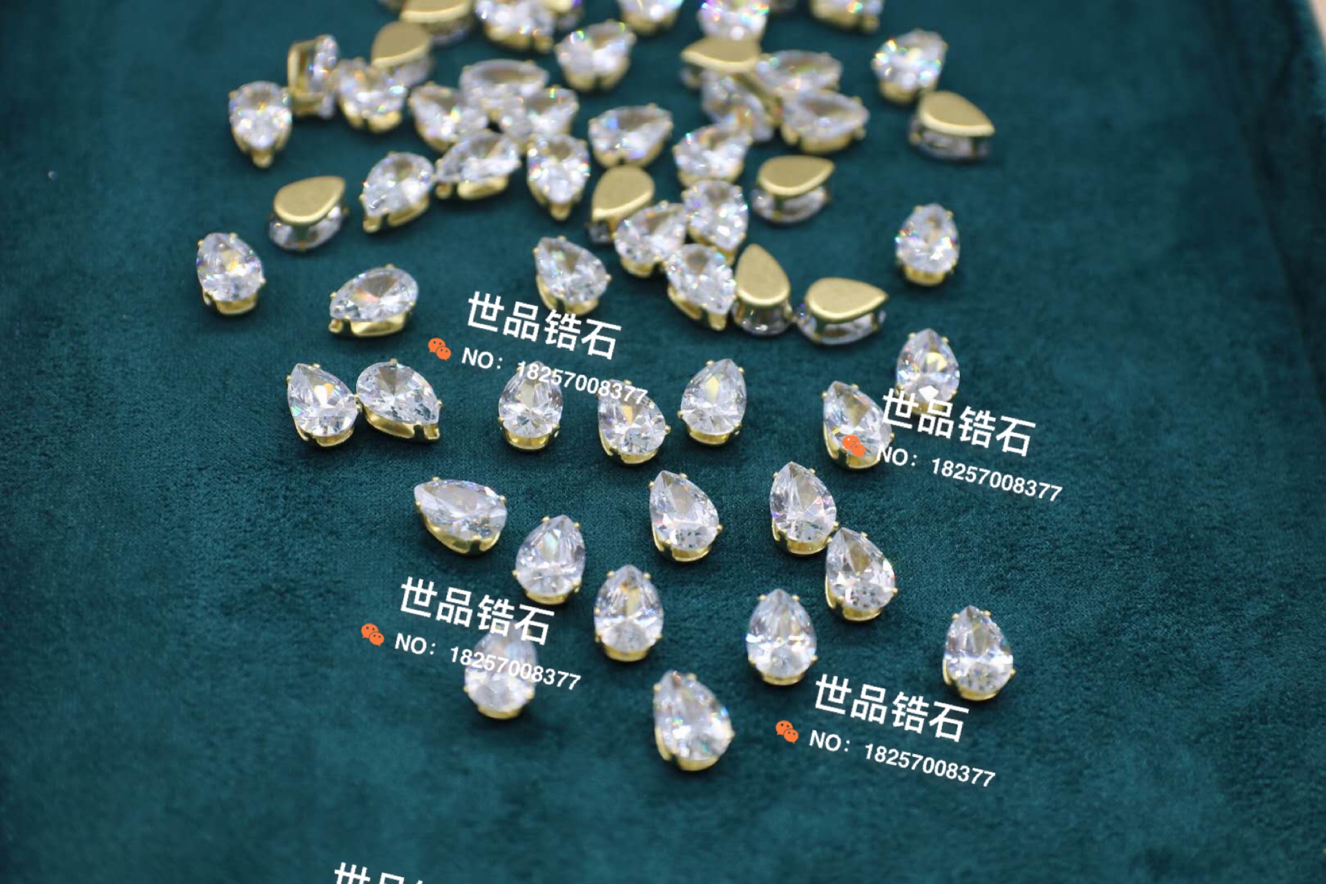 Factory direct sales of zircon claw earrings, necklaces, jewelry accessories, DIY nail art accessories, zircon detail image 3