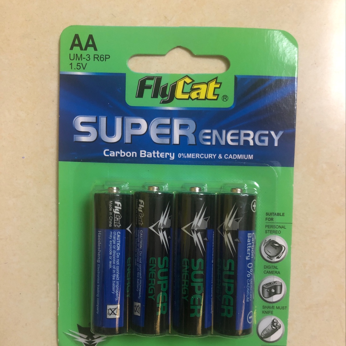 flycat Green Flycat No. 5 four-cell card battery details Picture