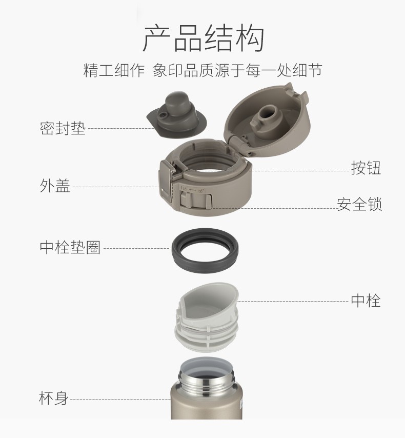 象印（ZO JIRUSHI） 进口真空保冷保温弹盖保温杯 SM-KR36 360ml详情图6