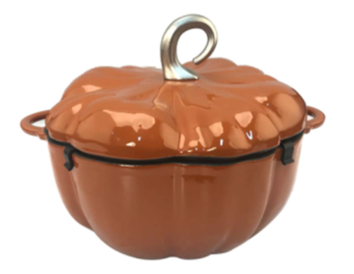 Yiwu Selection 24cm enamel cast iron pumpkin soup pot /YK