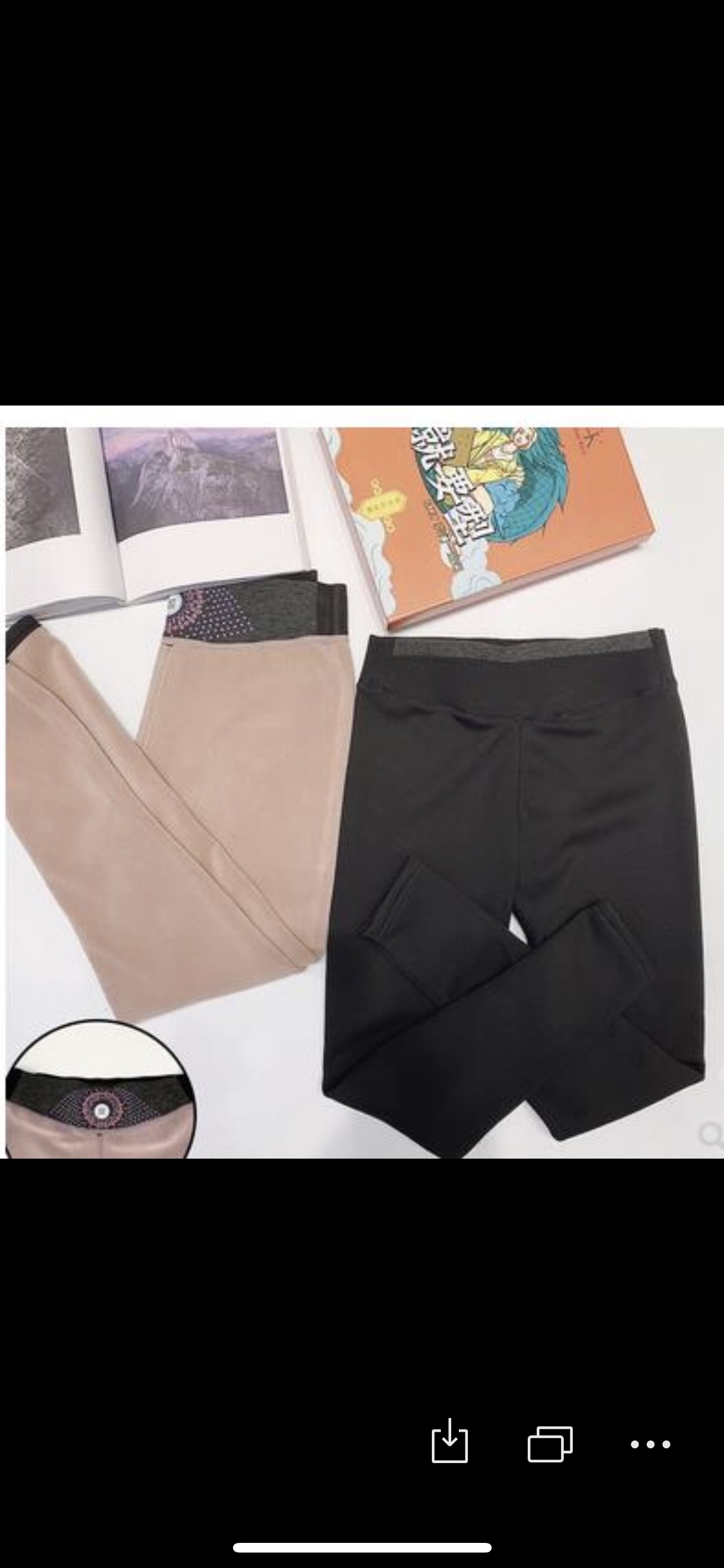 女士分码妈妈裤，腰口内植入量子养生细节图