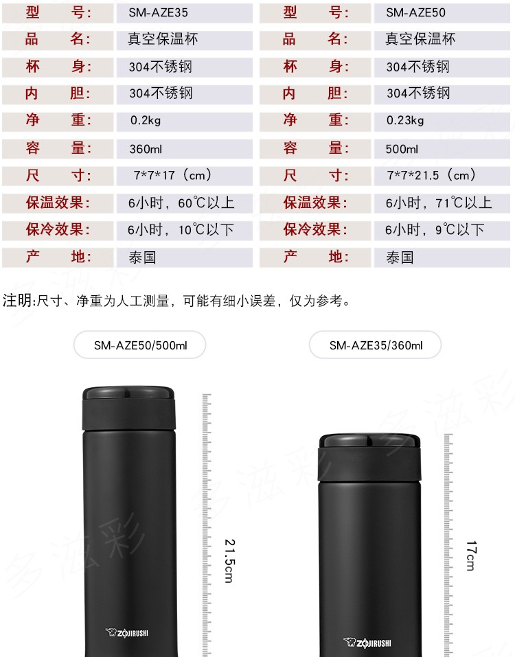 ZOJIRUSHI stainless steel vacuum insulated and chilled Cup SM-AZE50 500ml detail image 2