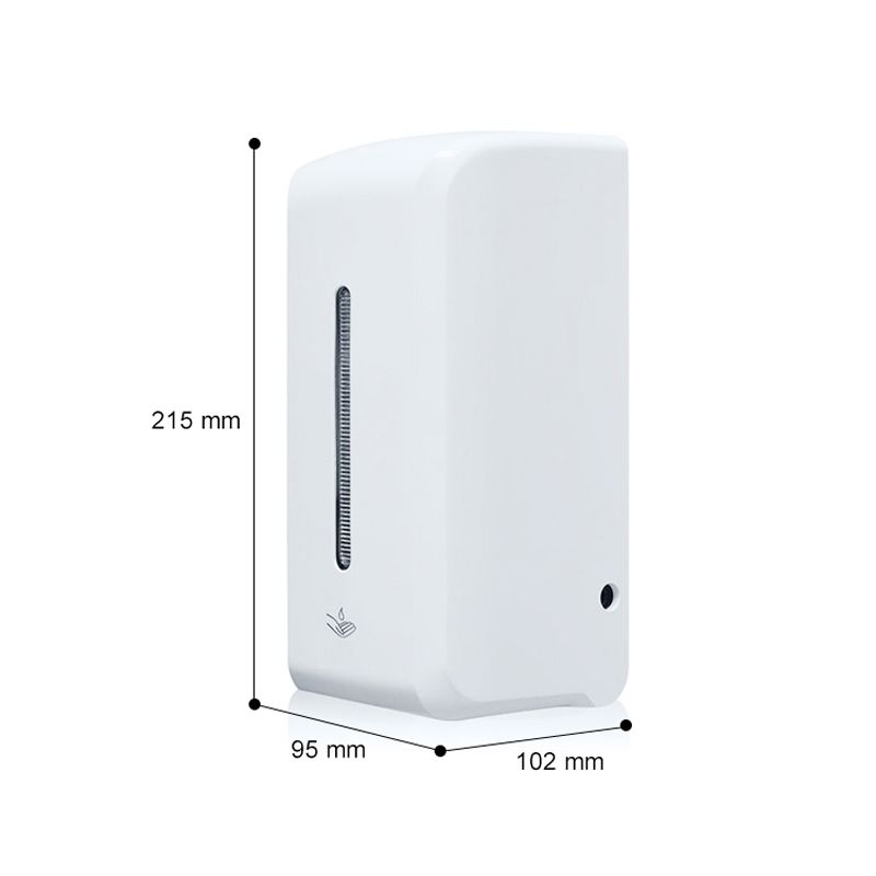 850ML白色塑料自动感应洗手机ABS自动感应皂液器挂壁式自动消毒机细节图