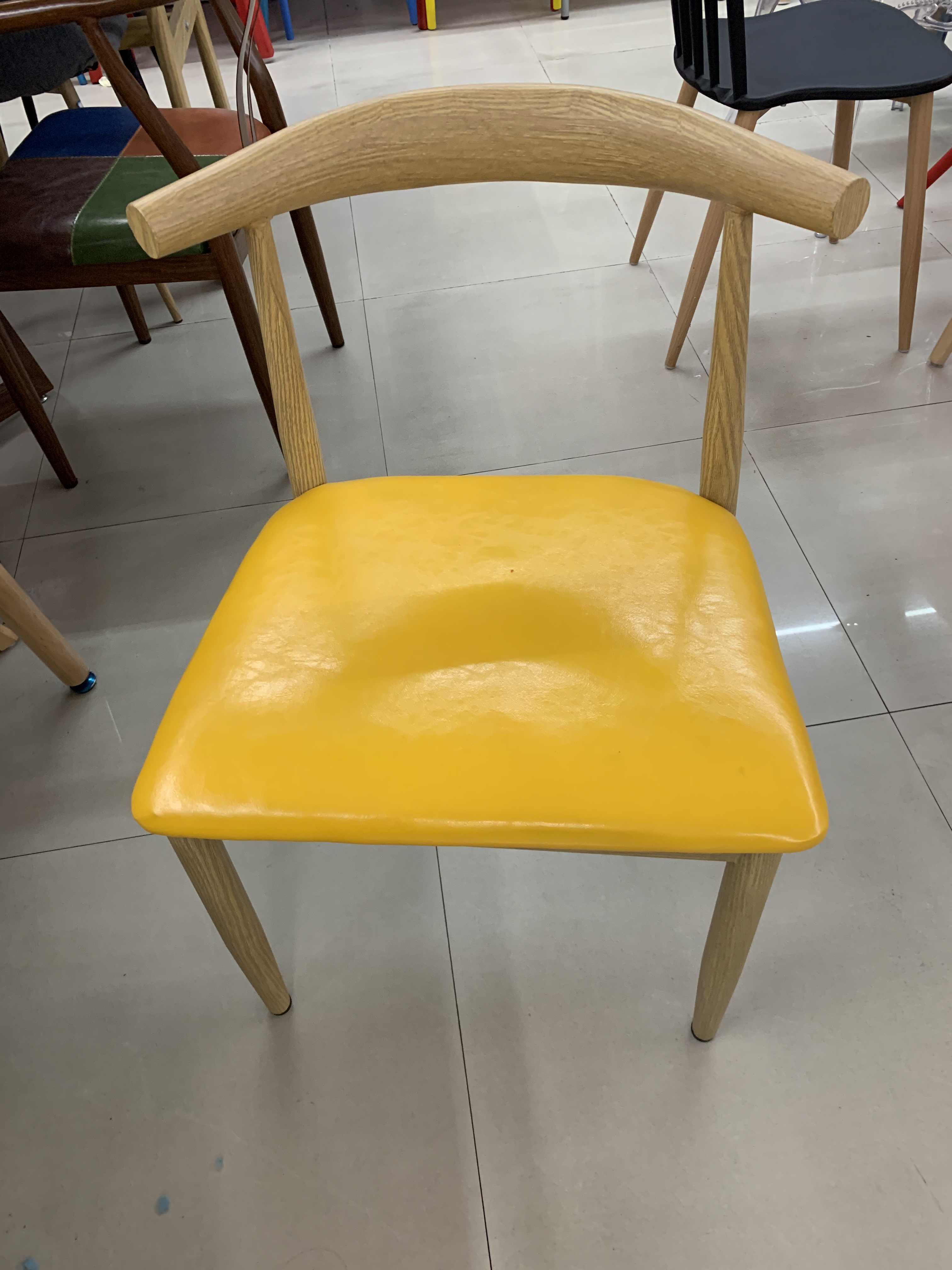 Iron Chair Transfer Yellow Pattern Yellow Chair; Customizable details Picture