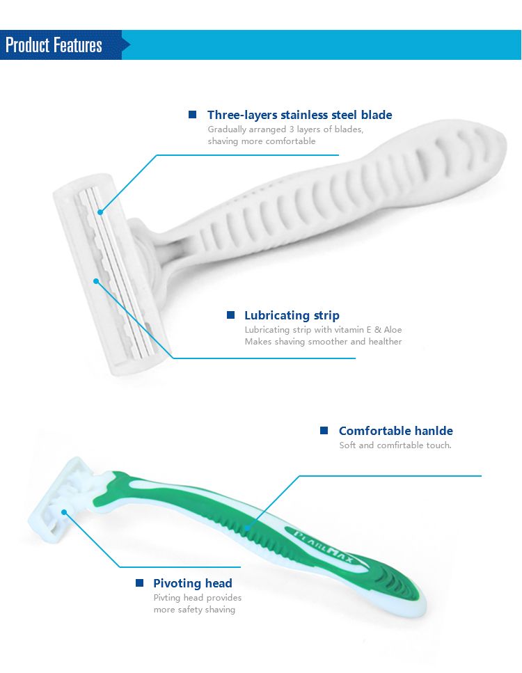 8 double-bubble cards for foreign trade supply, each equipped with a 3-layer blade, made of imported materials detail image 2