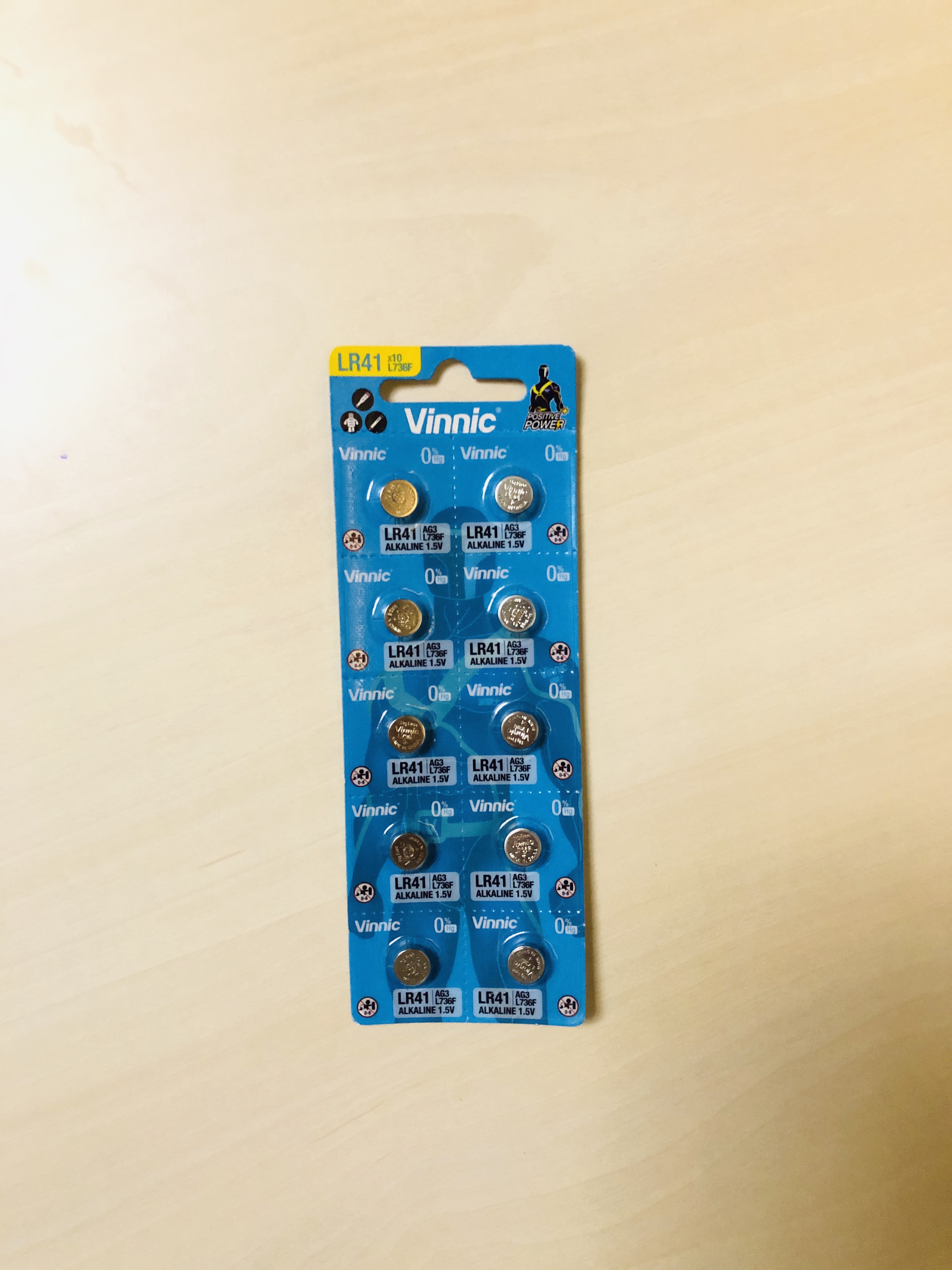 VINNIC Silver Warrior alkaline button Battery AG3, L736F lamp bead battery detail image 1