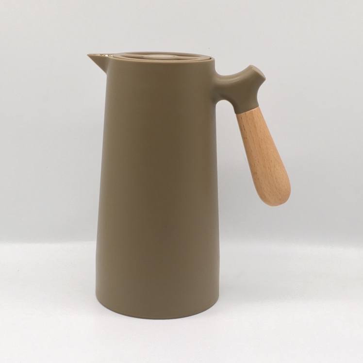 Wood grain diagonal handle glass liner heat preservation pot thumbnail