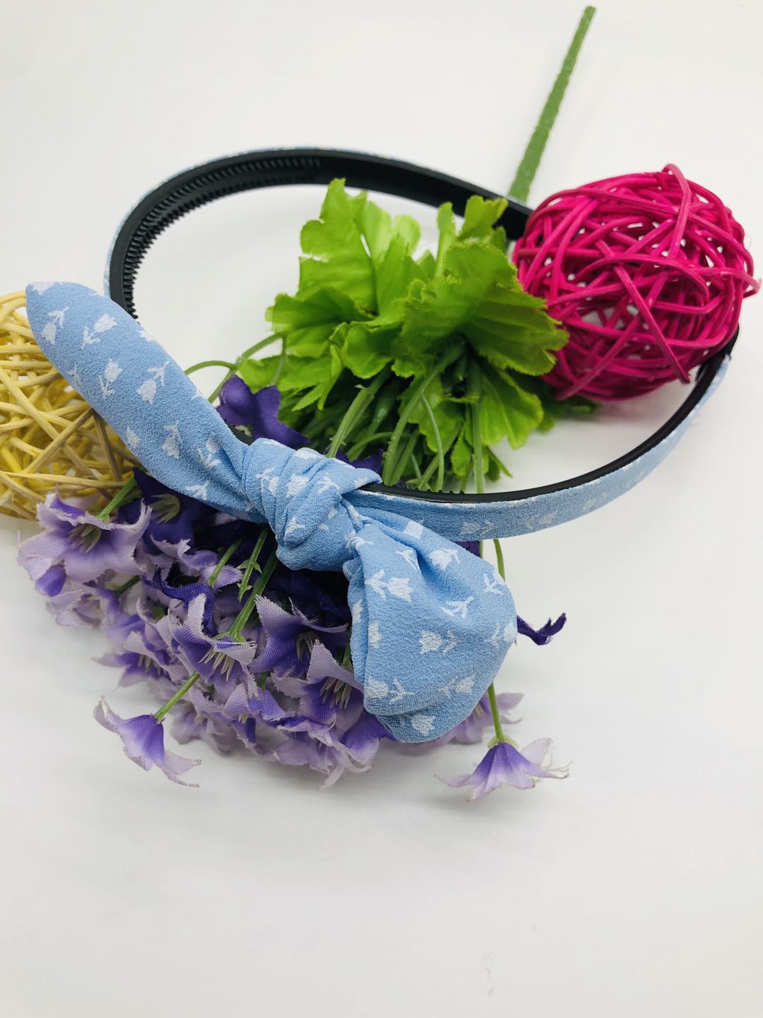 New high-quality Korean bow children's small scented fabric pleated large bow girls' hair band headband accessories Item Picture