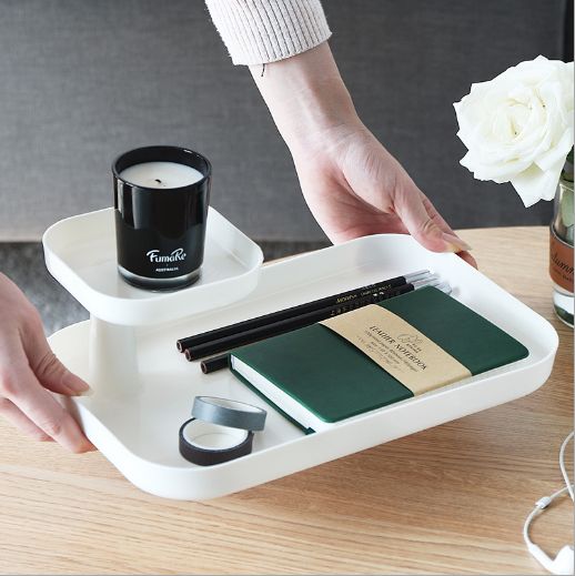 音爆款ins化妆品置物架点心收纳架桌面护肤品梳妆台首饰收纳盘产品图