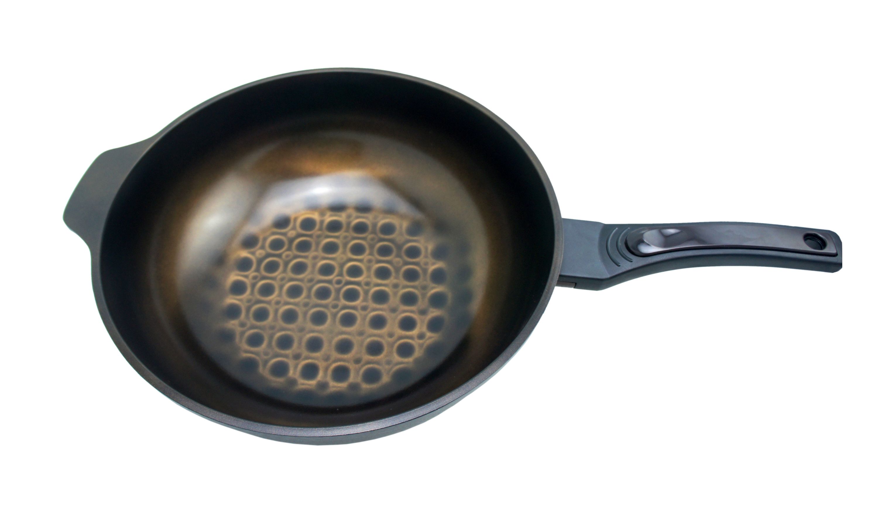 Kitchen Code: Korean Imported Kitchenware 3D Universal Brown Ceramic Non-stick wok 32cm (Lid Not included) detail image 3