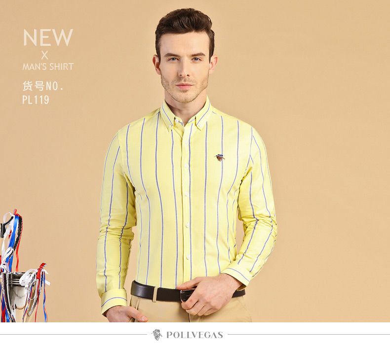 2020春秋季新款纯棉男士长袖衬衫牛津纺轻商务休闲纯色衬衣详情图11