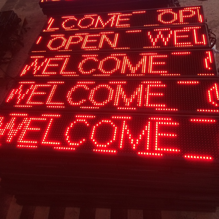 1-meter red LED storefront display screen