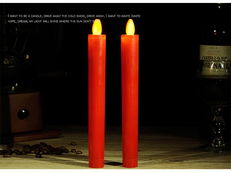 LED电子蜡烛灯 火焰型仿真杆蜡 长杆蜡烛详情图3