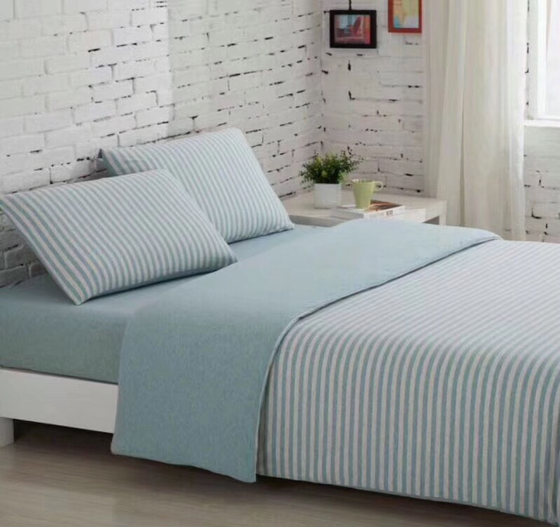 亲肤针织棉四件套裸睡天竺棉100全棉纯棉四件套床上用品床笠款详情图2