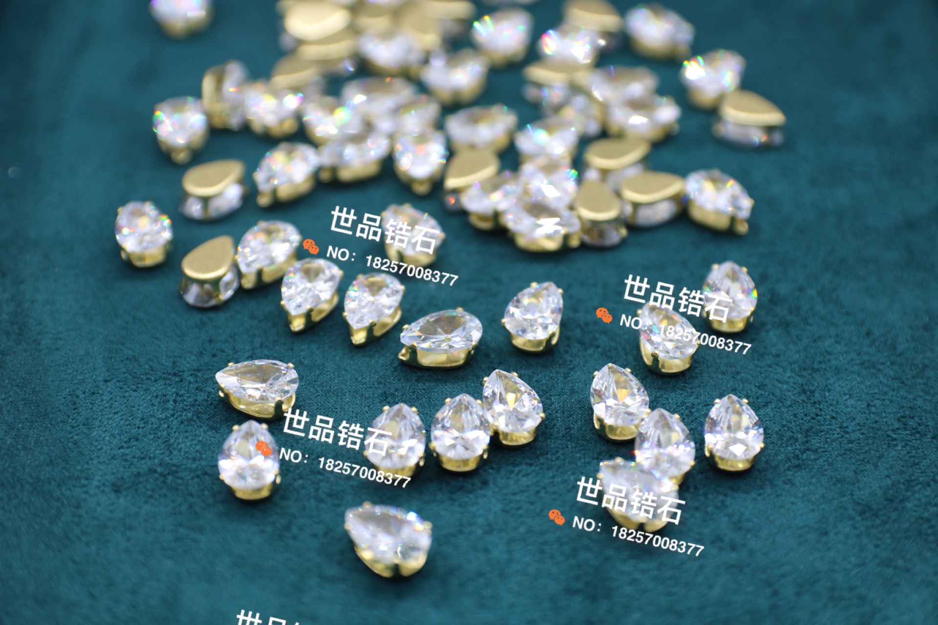Factory direct sales of zircon claw earrings, necklaces, jewelry accessories, DIY nail art accessories, zircon undefined