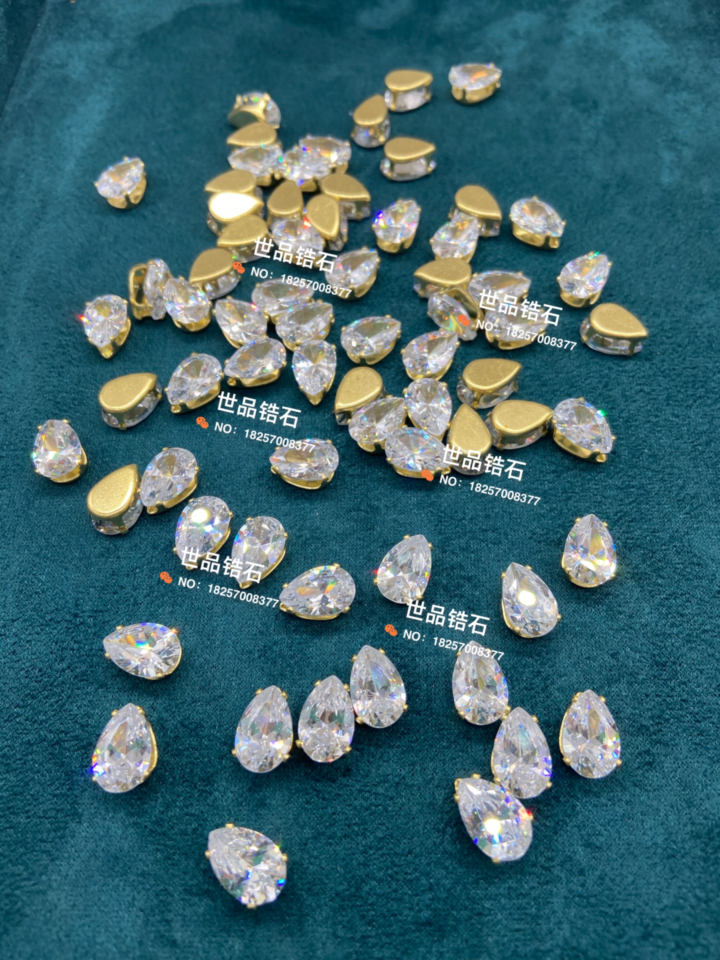Factory direct sales of zircon claw earrings, necklaces, jewelry accessories, DIY nail art accessories, zircon detail image 6