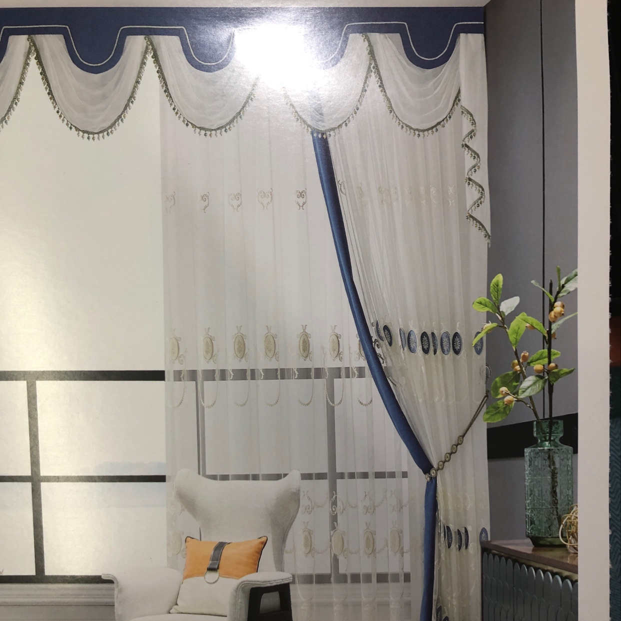 新款厂家直销可零售批发窗帘2099--1