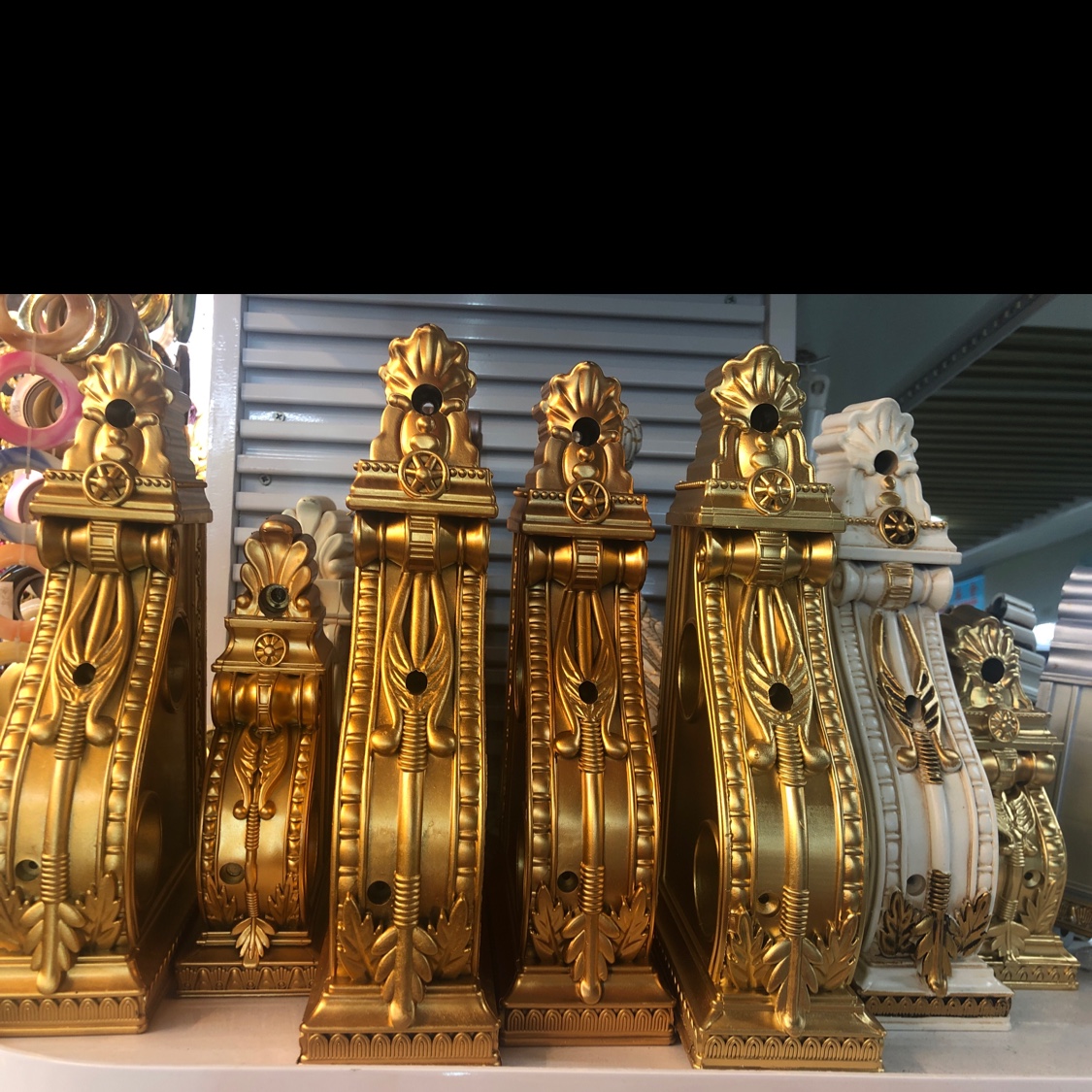 厂家直销：35mm支架，单支架，双支架，窗帘杆，罗马杆，伸缩杆，铁艺杆，包金杆，窗帘环，罗马环，窗帘配件，细节图